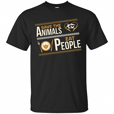 Save The Animals Eat People Funny T-Shirt - I'm Vegan Shirt