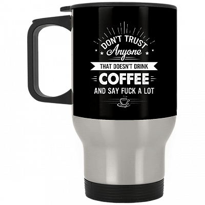 14 oz. Silver Travel Mug