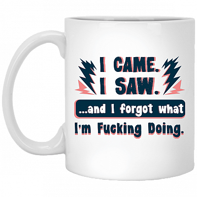 I Came I Saw And I Forgot What I'm Fuc-king Doing Ceramic Coffee Mug - Beer Stein -Water Bottle