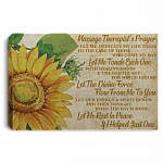 Massage Therapist Prayer Let Me Dedicate My Life Gallery Wrapped Framed Canvas Prints - Unframed Poster
