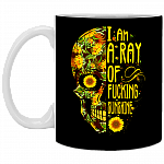 Ray of Fcking Sunshine Skull Coffee Mug - Beer Stein -Water Bottle - Color Changing Mug, One Size, 20 oz. Stainless Water Bottle/Navy