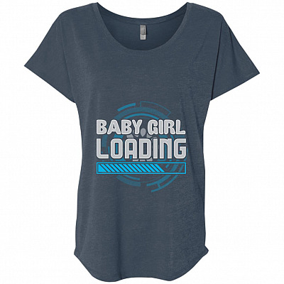 Maternity Baby Girl Loading Pregnancy NL Ladies Triblend Shirt