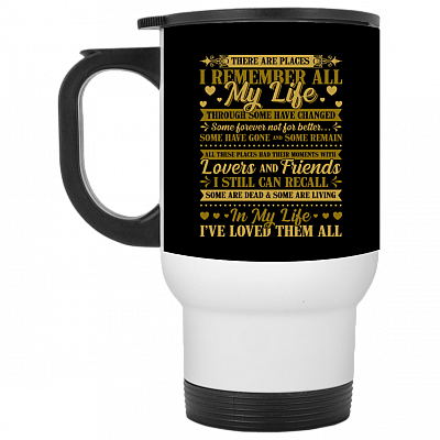14 oz. White Travel Mug