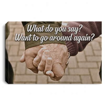 What Do You Say Want To Go Around Again Gallery Wrapped Framed Canvas Prints - Unframed Poster