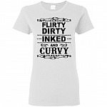 Flirty Dirty Inked And Curvy Ladies T-Shirt - Ladies Triblend Dolman Sleeve Shirt