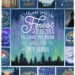 And Into The Forest I Go To Lose My Mind And Find My Soul Fleece Quilt Blanket - Happy Camping Quilt Blanket