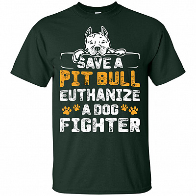 Alternative view of Save A Pitbull Euthanize A Dog Fighter T-Shirt