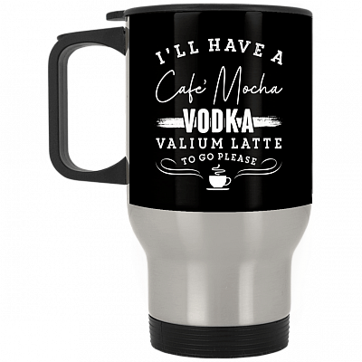 14 oz. Silver Travel Mug