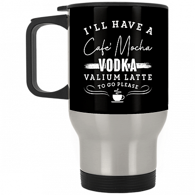 14 oz. Silver Travel Mug