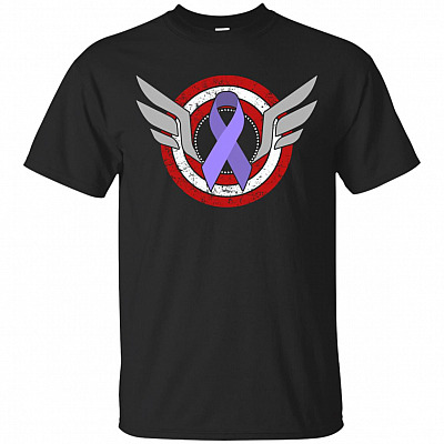 Captain Cancer Awareness Ribbon America T-Shirt