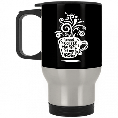14 oz. Silver Travel Mug