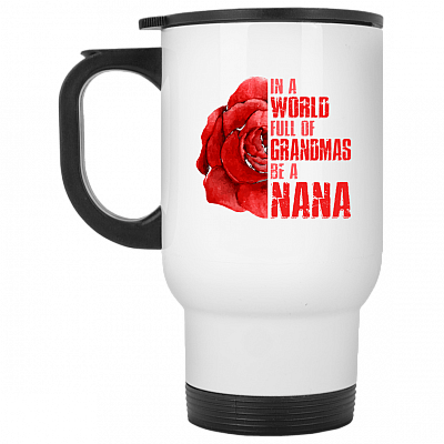 14 oz. White Travel Mug