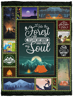 Into The Forest I Go To Lose My Mind Find My Soul Fleece Blanket - Premium Sherpa Blanket - Woven Blanket