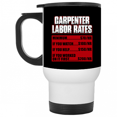 14 oz. White Travel Mug