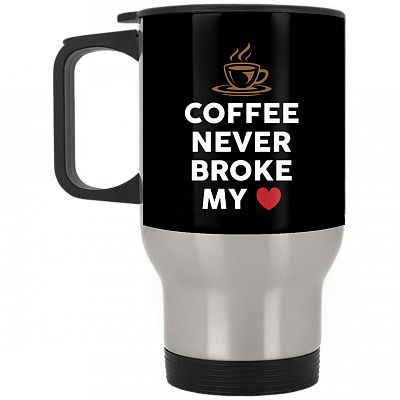 14 oz. Silver Travel Mug