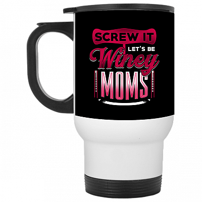 14 oz. White Travel Mug