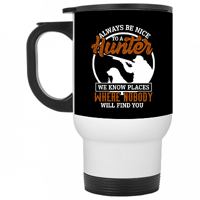 14 oz. White Travel Mug