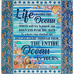 Life Is Like The Ocean Waves Blanket