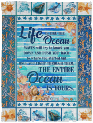 Life Is Like The Ocean Waves Blanket