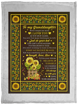 To My Granddaughter Blanket