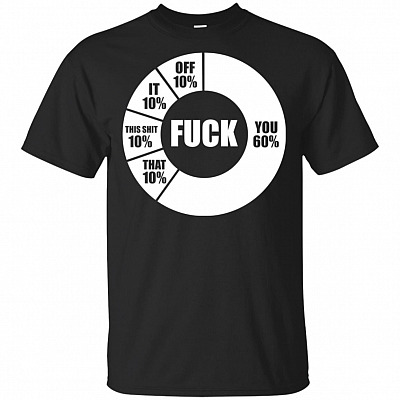 Funny Fck Pie Chart T-Shirt - Fck You Fck Off Shirt