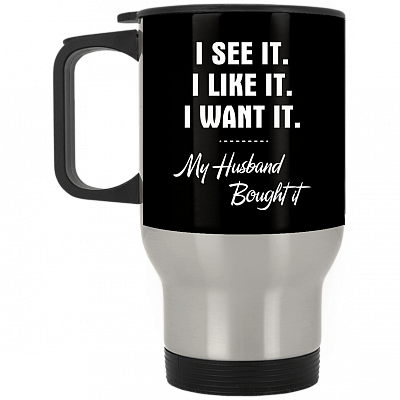 14 oz. Silver Travel Mug