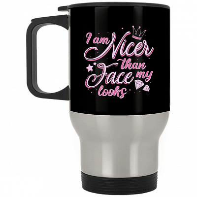 14 oz. Silver Travel Mug