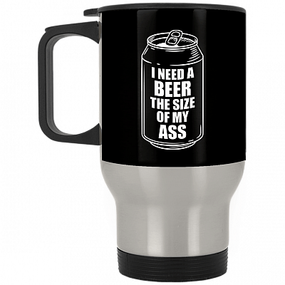 14 oz. Silver Travel Mug