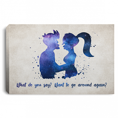 What Do You Say Landscape Canvas Poster Want To Go Around Again Animated Science Fiction Sitcom Canvas Poster