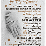 To My Husband The Day I Met You I Have Found The One Fleece Blanket - Premium Sherpa Blanket - Woven Blanket