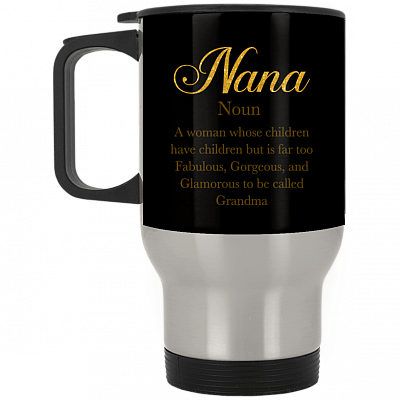 14 oz. Silver Travel Mug