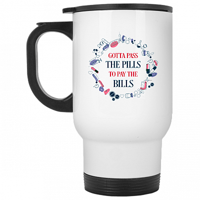 14 oz. White Travel Mug
