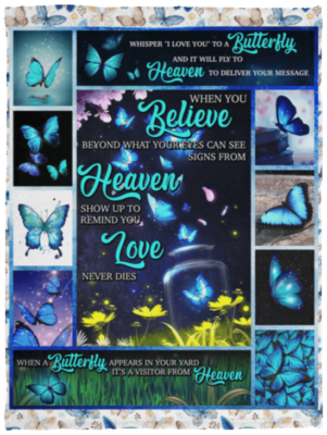 When You Believe Beyond What Your Eyes Can See Fleece Blanket - Premium Sherpa Blanket - Woven Blanket