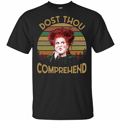 Dost-Thou Comprehend Three Witches Funny Vintage T-shirt - V-neck Tee