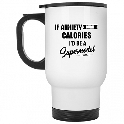 14 oz. White Travel Mug
