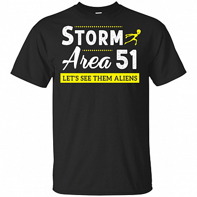 Storm Area 51 Meme Raid T-Shirt Let's See Them Aliens Bigfoot Shirt Funny Aliens Believer UFO Event Tee Shirt