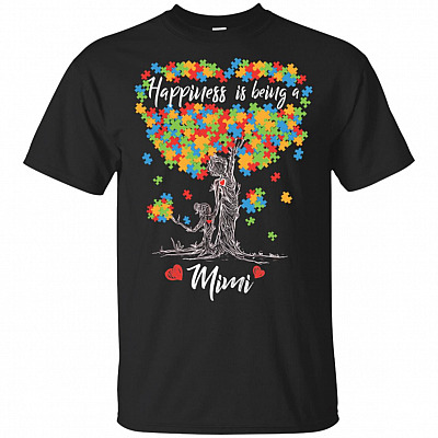 Happiness Is Being A Mimi T-Shirt - Autism Awareness Shirt
