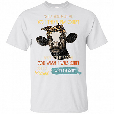 When You Meet Me You Think I'm Quiet Funny Heifer T-shirt - V-neck