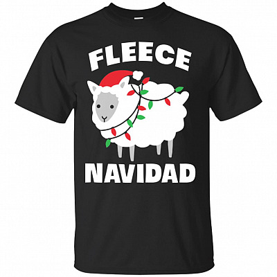Fleece Navidad Feliz Navidad Christmas Sheep T-Shirt