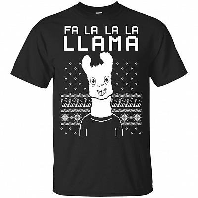 Funny Fa La La La Llama T-Shirt - Christmas Llama Shirt