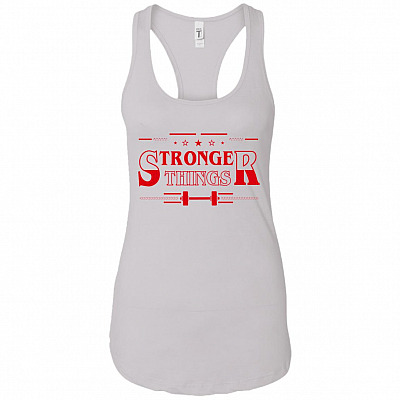 Stronger Things Cotton Tank Top Tee - Ladies Racerback Tank