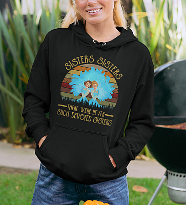 Alternative view of Sisters Sisters There Were Never Such Devoted Sisters Christmas White Hoodie - Sweatshirt - Long Sleeve Shirt