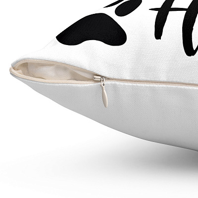 Alternative view of Welcome We Hope You Like Dog Hair Throw Pillow - Decorative Pillow - Indoor Outdoor Cushion