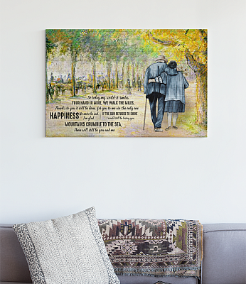 Alternative view of So Today My World It Smiles Your Hand In Mine Framed Canvas Prints - Unframed Poster