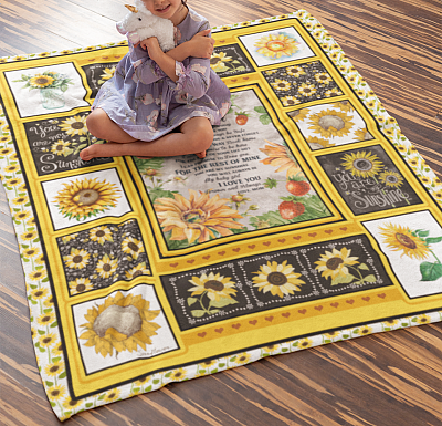 Alternative view of To My Daughter Wherever Your Journey In Life May Take You Fleece Blanket-Premium Sherpa Blanket-Woven Blanket