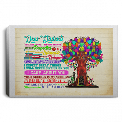 Dear Student I Care About You We Are In This Together Framed Canvas Prints - Unframed Poster