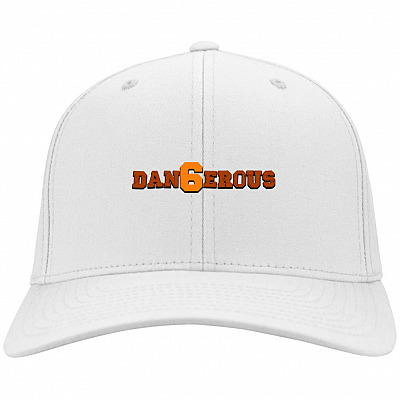 Woke Up Dangerous Six Cleveland Funny Football Twill Cap - High-Profile Snapback -Trucker Hat