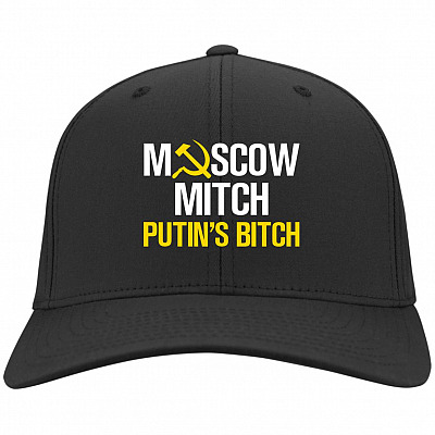 Moscow Mitch Putin's Bit-ch Mc Connell Twill Cap - High-Profile Snapback -Trucker Hat