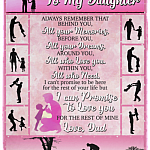 To My Daughter Always Remember That Behind You Fleece Blanket - Premium Sherpa Blanket - Woven Blanket