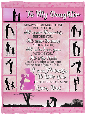 To My Daughter Always Remember That Behind You Fleece Blanket - Premium Sherpa Blanket - Woven Blanket